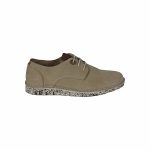 Suede lace up shoe with recycled outsole