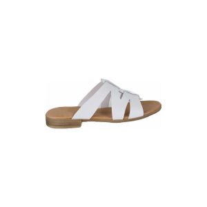 Crossed strap leather sandal
