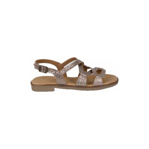 Crossed leather sandal