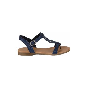 Flat light leather sandal