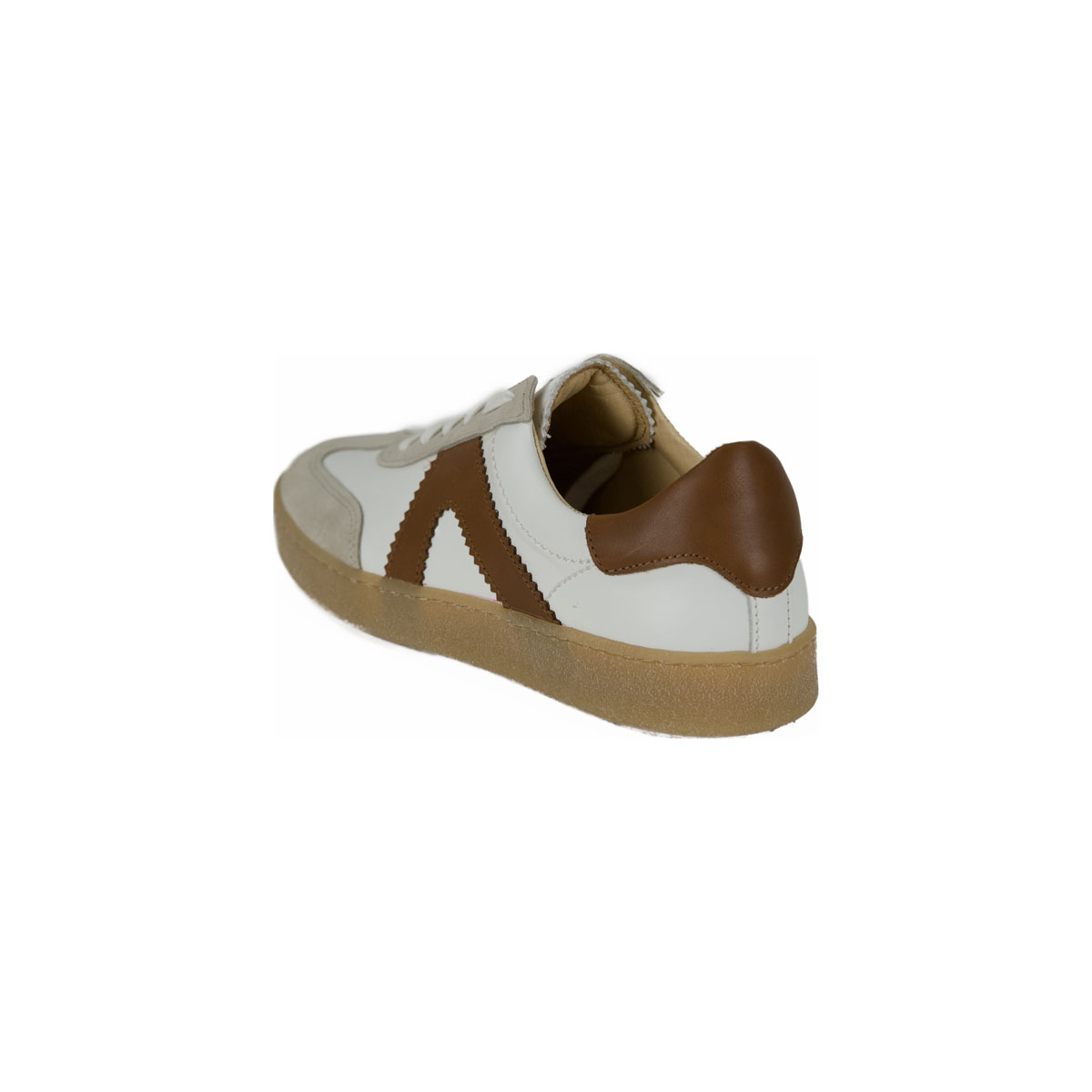 Leather sneaker with contrast lateral detail Leather sneaker with contrast lateral detail - Image 4