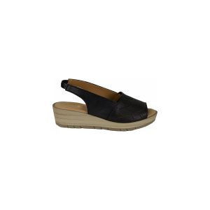 Mid platform leather sandal